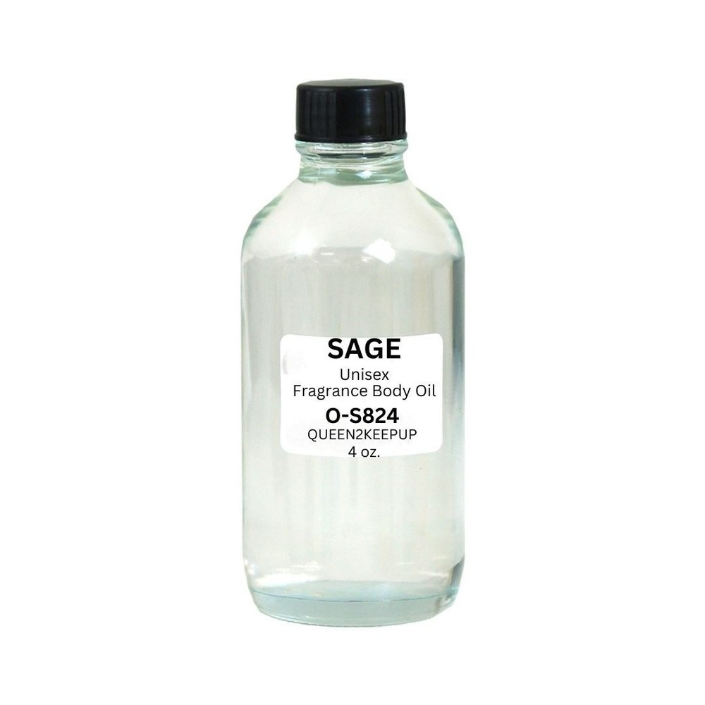 Sage (Unisex) Body Oil 4 oz Fragrance All Natural Scent